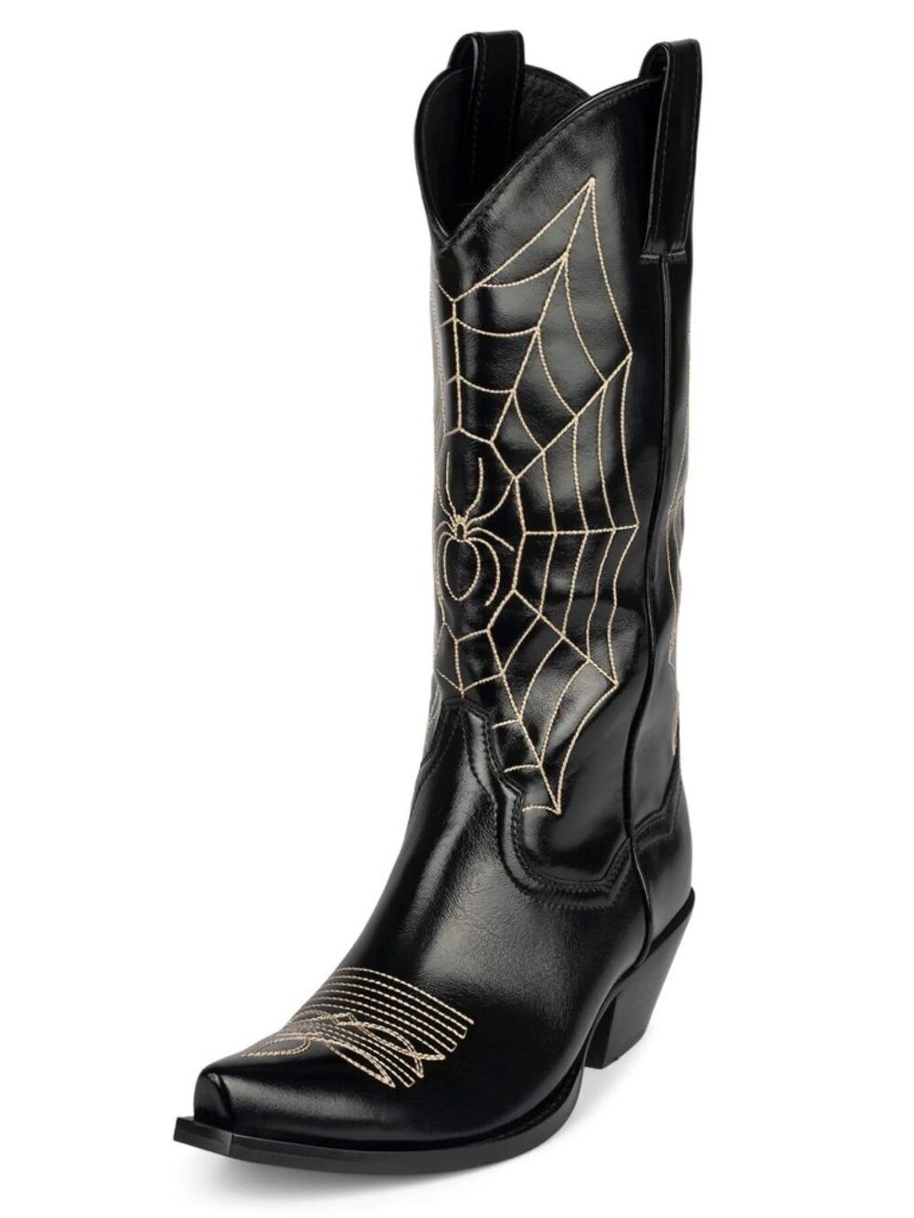 Jeffrey Campbell Spiderweb Cowboy Boots 8 Western Gothabilly